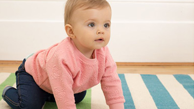 little baby crawling