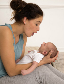 mum playing with her baby